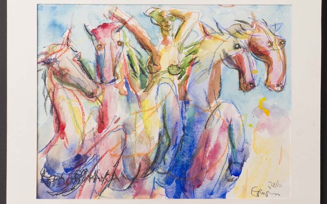 Running horses